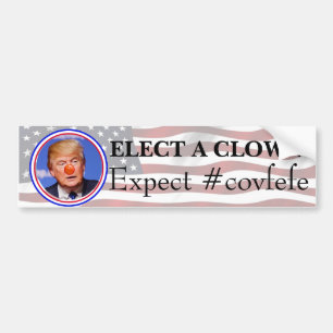 選ピエロ、サーカスアンチトランプのバンパーを期待 バンパーステッカー