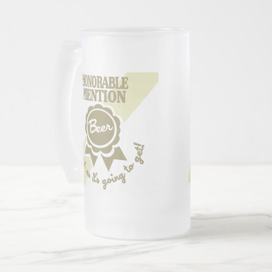 選外佳作の曇らされたマグ フロストグラスビールジョッキ (正面左)