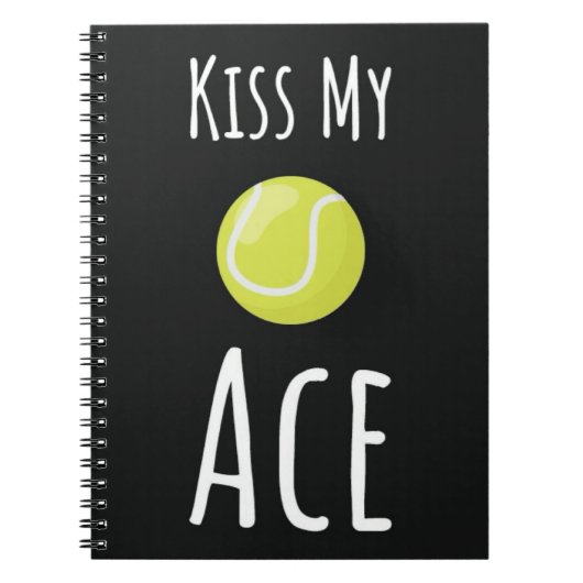 選手おもしろいスポーツ部アスリート用テニスギフト ノートブック (正面)