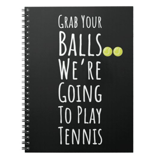 選手おもしろい向けブラックテニスチームのギフトアスリート ノートブック (正面)