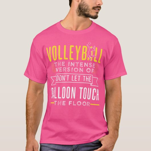 選手おもしろい用バレーボールデザイン Tシャツ (正面)