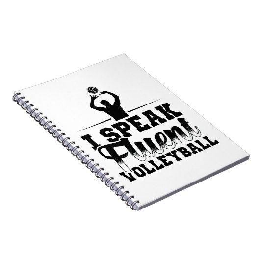 選手とコーチのギフトのためのバレーボールことわざ ノートブック (右側)