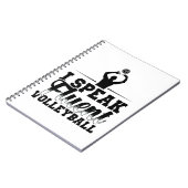 選手とコーチのギフトのためのバレーボールことわざ ノートブック (左側)