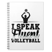 選手とコーチのギフトのためのバレーボールことわざ ノートブック (正面)