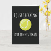 選手のおもしろいスポーツ用ユーモアのかわいいテニスカード カード (黄色い花)