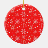 選手のためのサンタクロースとバスケットボールクリスマス セラミックオーナメント (裏面)