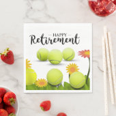 選手のための花付きテニスボール引退 スタンダードランチョンナプキン (インサイチュ)