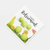 選手のための花付きテニスボール引退 スタンダードランチョンナプキン (角)