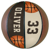 選手のカスタム名前と番号を持つバスケットボール バスケットボール (縦)