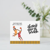 選手のバスケットボールサンキューカード ポストカード (スタンド正面)