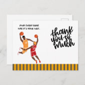 選手のバスケットボールサンキューカード ポストカード (正面/裏面)