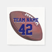 選手の名前と数サッカー スタンダードカクテルナプキン (正面)