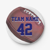 選手の名前と数サッカー ペーパープレート (正面)