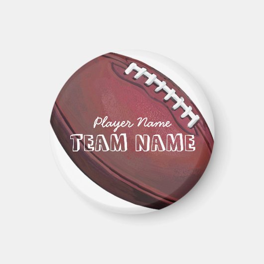 選手の名前と数サッカー マグネット (正面)