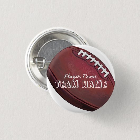 選手の名前と数サッカー 缶バッジ (正面&裏面)