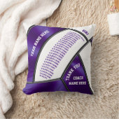 選手の名前バレーボーパーソナライズされたルコーチのギフト クッション (ブランケット)