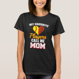 選手はお気に入りの私をMom Softballと呼ぶ Tシャツ