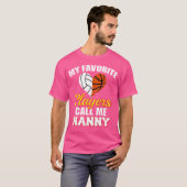 選手はお気に入りの私をNanny Volleyball Baskeと呼ぶ Tシャツ (正面フル)