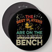 選手はベ最高のンチレトロピアニストPiに乗っている 缶バッジ (正面&裏面)