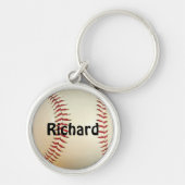 選手やスポーツファンのための野球パーソナライズされた キーホルダー (正面)