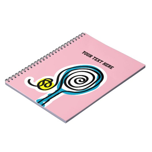 選手カスタムやコーチのためのテニスのノートの贈り物 ノートブック (左側)