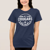 選手カスタム名番号ネイビーのサッカーチーム トライブレンドTシャツ (正面)