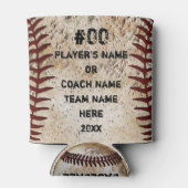 選手クール向けパーソナライズされたの安い野球ギフト 缶クーラー (裏面)