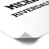 選手ナンバー1シニアスポーツチーム写真コラージュ ポスター (角)