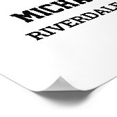 選手ナンバー2シニアスポーツチーム写真コラージュ ポスター (角)