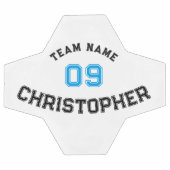 選手パーソナライズされたのジャージー番号スクールチーム名 サッカーボール (フラット)