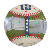 選手パーソナライズされたの写真とチームの野球選手 野球ボール (正面)