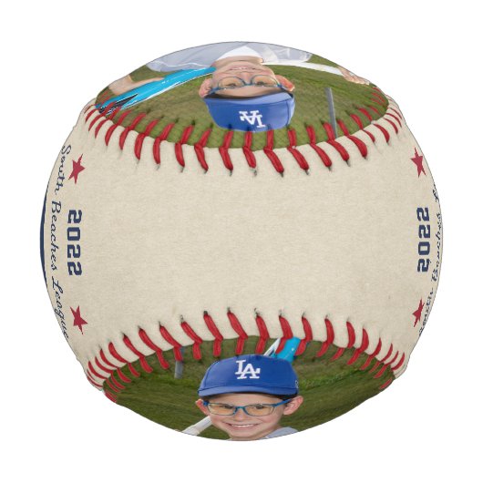 選手パーソナライズされたの写真と番号の野球 野球ボール (裏面)