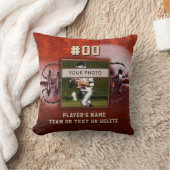 選手パーソナライズされたの写真を収めたサッカー枕 クッション (ブランケット)