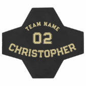 選手パーソナライズされたの学校チーム名ジャージー番号 サッカーボール (フラット)