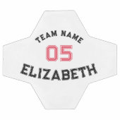 選手パーソナライズされたチームの学校名ジャージー番号 サッカーボール (フラット)