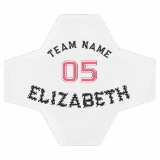 選手パーソナライズされたチームの学校名ジャージー番号 サッカーボール (フラット)