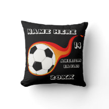 選手パーソナライズされた名つきサッカー枕