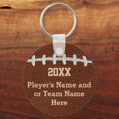 選手パーソナライズされた向けの安いサッカーの贈り物 キーホルダー (正面)