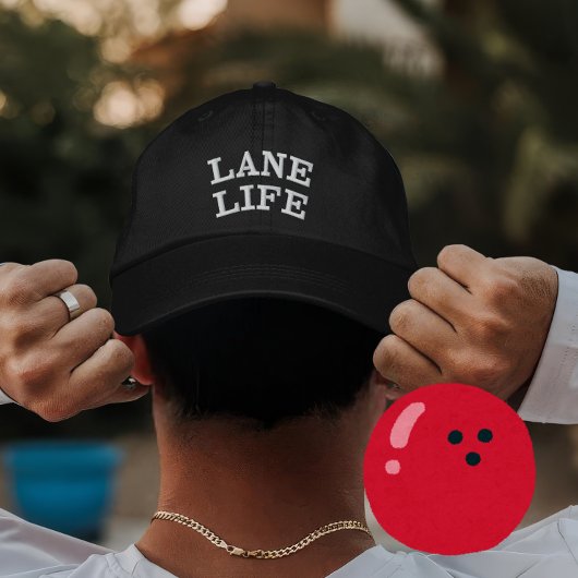 選手パーソナライズされた向けボーリングレーンのライフギフト 刺繍入りキャップ