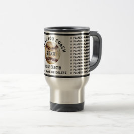 選手全員の名前入り最高の野球コーチへのギフト トラベルマグ