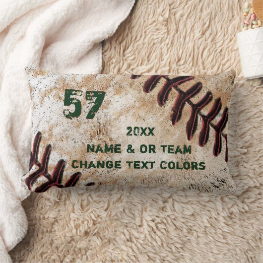 選手向けにグランジカスタマイズ可能な野球の贈り物 ランバークッション (ブランケット)