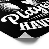 選手最高のはビーードデザインバドミントン選手を持つ ポスター (角)