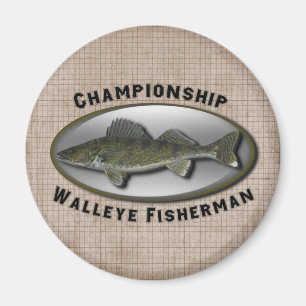 選手権のWalleyeの漁師 マグネット