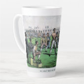 選手権素晴らし戦、ヴィンテージボクシング カフェラテマグ (左アングル)