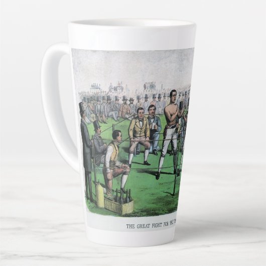 選手権素晴らし戦、ヴィンテージボクシング カフェラテマグ (左アングル)