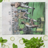 選手権素晴らし戦、ヴィンテージボクシング キッチンタオル (折り畳み)