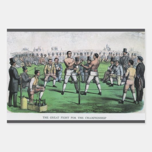 選手権素晴らし戦、ヴィンテージボクシング ラッピングペーパーシート (正面)
