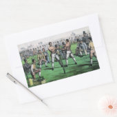 選手権素晴らし戦、ヴィンテージボクシング 長方形シール (封筒)