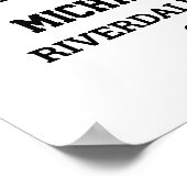 選手番号13シニアスポーツチーム写真コラージュ ポスター (角)