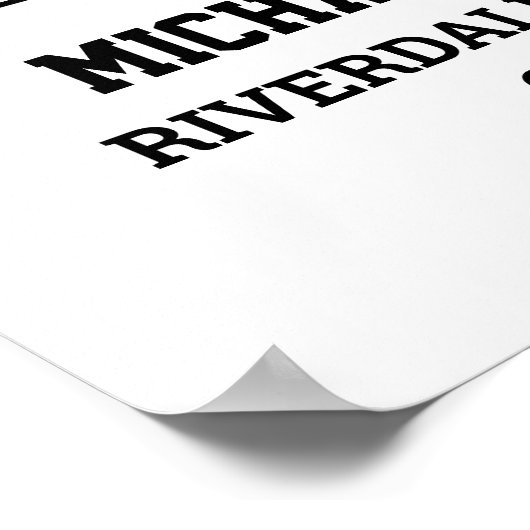 選手番号16シニアスポーツチーム写真コラージュ ポスター (角)